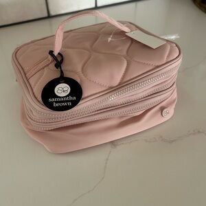 Pink Quilted Samantha Brown To-Go Expandable 2-Tier Organizer NWT